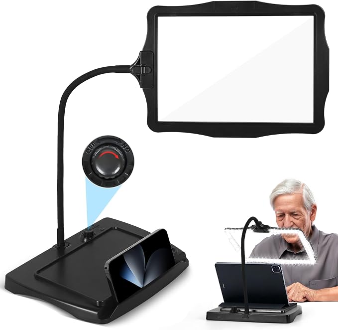 Magnifying Glass with Light and Stand 50 Ultra-Bright LEDs Large Magnifying by Home
