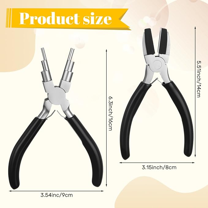Mudder 2 Pieces Jewelry Making Tool Bail Making Pliers 6 in 1 Jewelry Wire - Image 2
