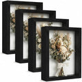 4 Pack 8x10Shadow Box Frame Set, Deep Wood Display Case by Unknown