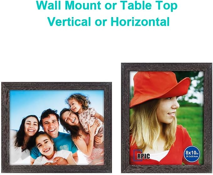 RPJC 8x10 Picture Frames Made of Solid Wood High Definition Glass - Image 5