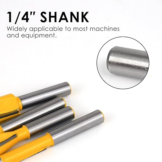 Router Bits Set 1/4 Inch Shank - BAIDETS 15 Pieces 1/4" Tungsten Carbide Router Bits, Woodwork Tools