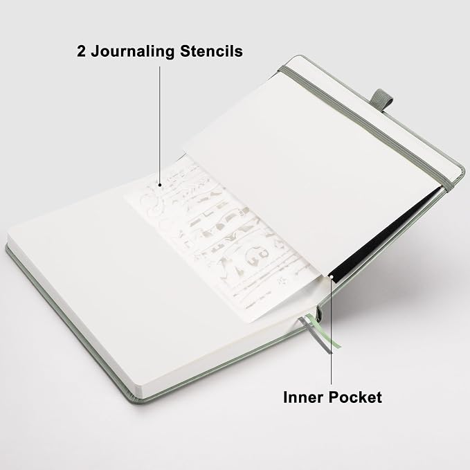 RETTACY Dotted Journal Notebook, 192 Pages, A5 Medium Size | Leather Hardcover - Image 7