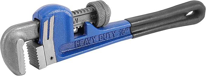 HOIGON 3 Piece Heavy Duty Plumbers Pipe Wrench Set, 8" 10" 14" Heat Treated Adjustable Straight Pipe Plumbing Wrench Set with Soft Grip for Household Plumbing Repairs