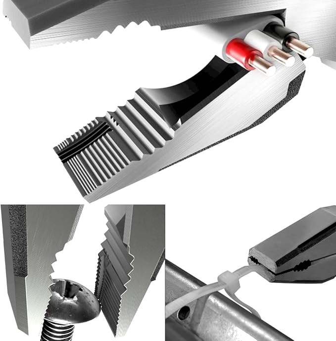 VAMPLIERS 9" Side Cutting Linemans Pliers with Crimper. Made in Japan. Heavy Duty High Leverage Design Screw Extractor Jaws