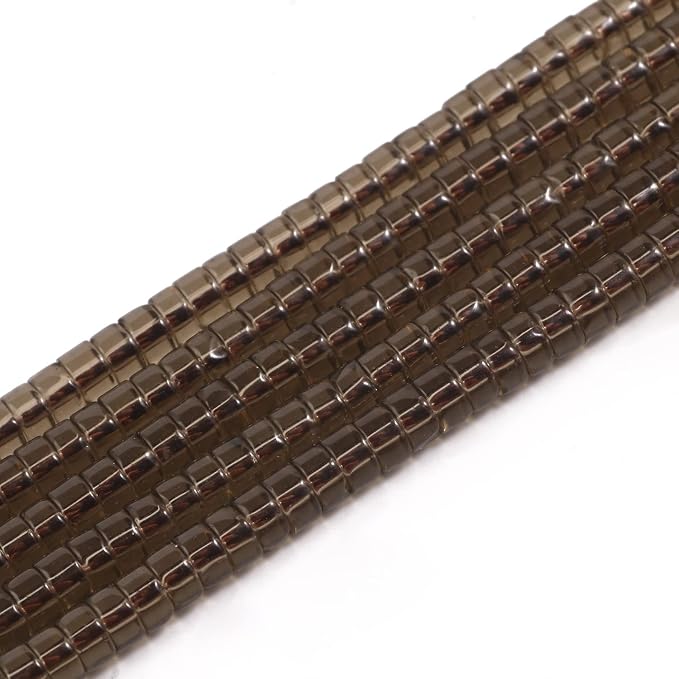 150Pcs 4×2mm Natural Smoky Quartz Spacer Stone Beads by Nitopupu