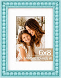 Solid Wood 6x8 Picture Frame Beaded Frame by QOTIB