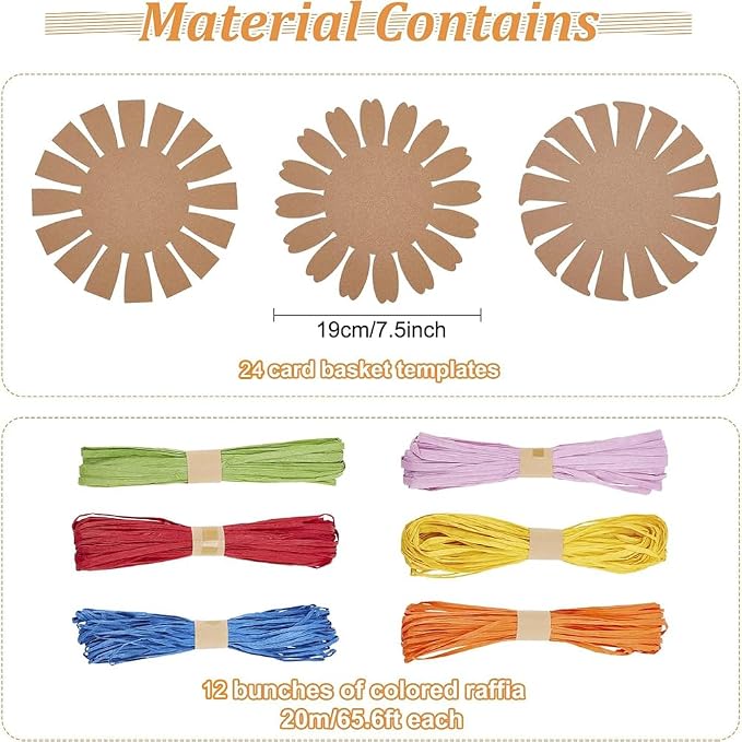 FREEBLOSS 24 Set Basket Weaving Project Introductory Sewing - Image 2