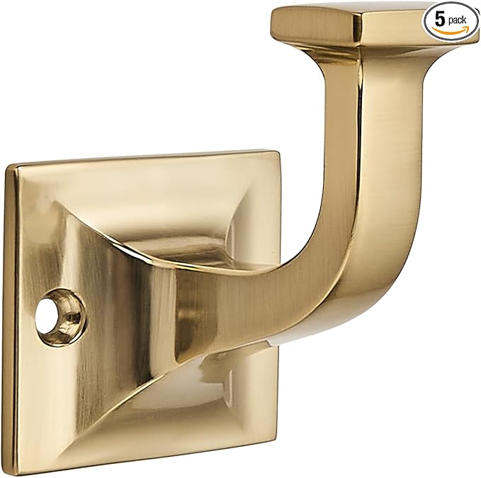 SAILING 5 Pack Coat Hooks - Champagne Bronze Robe Hooks Decorative Wall Hooks for Bathroom Bedroom Kitchen Towel Robe Clothes Cabinet Closet Bathroom Hardware