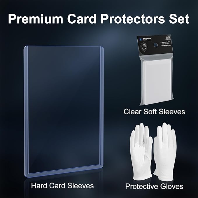 200 Card Sleeves Hard Plastic, Premium Trading Card Holder - Image 4