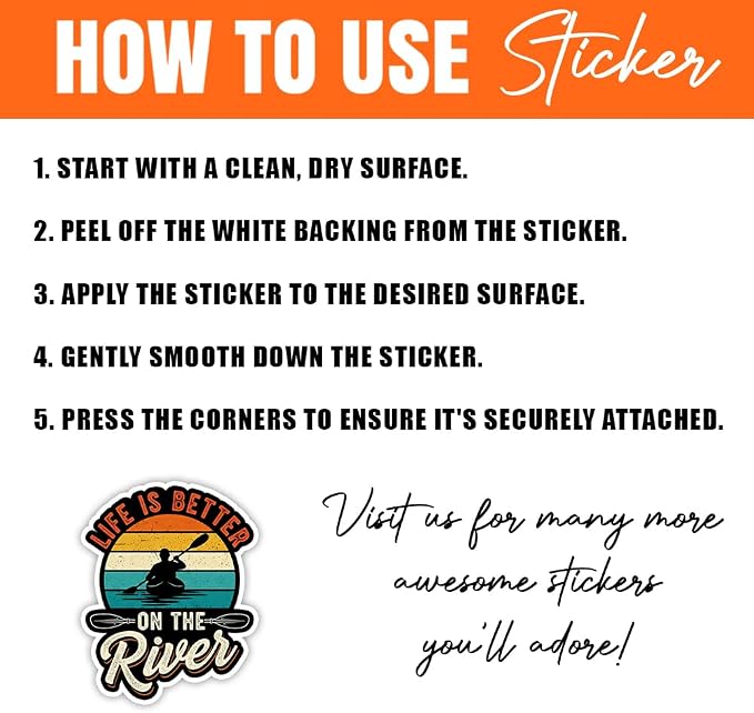 MAIANEY Kayaking Sticker Pack – Funny Vinyl Stickers - Image 5