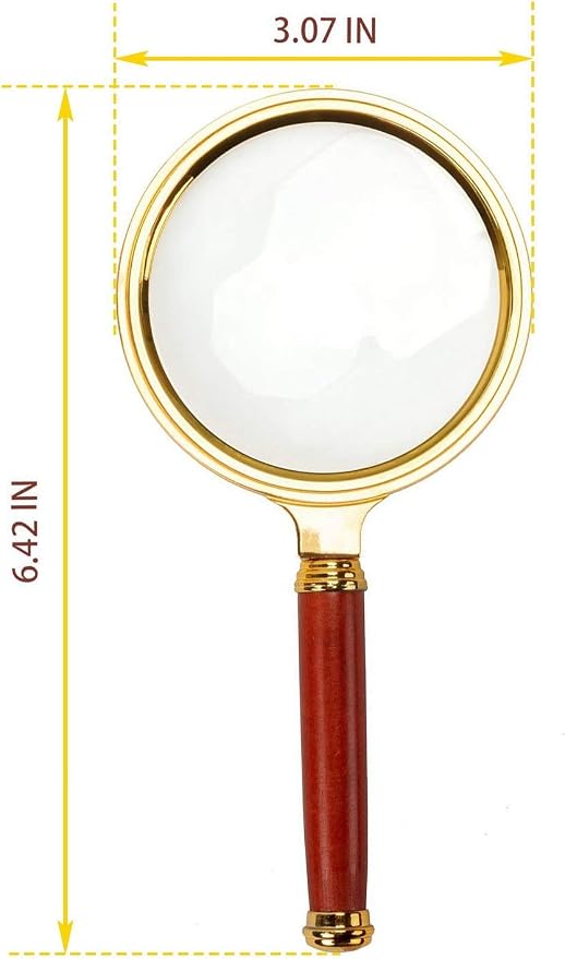 BASUNE 10X Handheld Magnifier, Reading Magnifier Loupe Glasses 10X - Image 3
