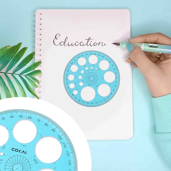 Circle Template for Drawing, Plastic Circle Stencil Geometric Circle Ruler for - Image 5