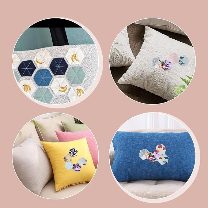 200 Count Paper Piecing Shapes Hexagon Paper Piecing Templates Quilting - Image 7