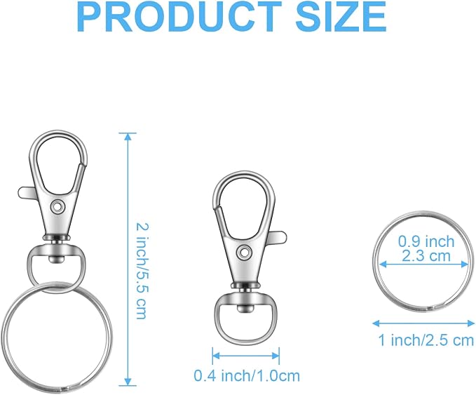HXSEMAYIG 100PCS Keychain Hooks - Image 2