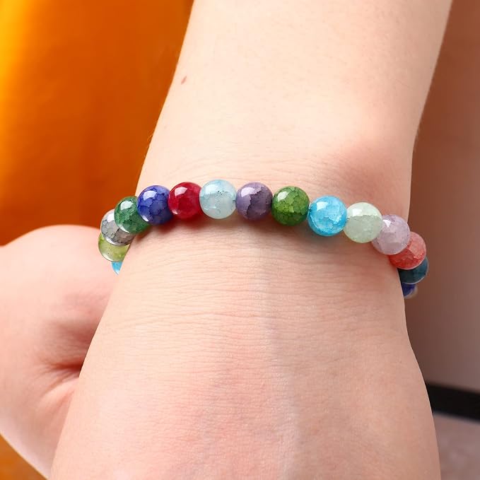 200PCS Natural Stone Beads 8MM Agate Spacer Beads Bulk - Image 4