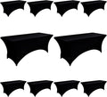 10-Pack 6ft Black Spandex Table Covers by Unknown