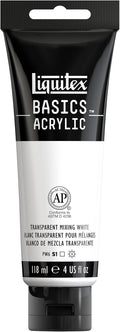 Liquitex BASICS Acrylic Paint, 118ml Tube, Transparent Mixing White by Liquitex