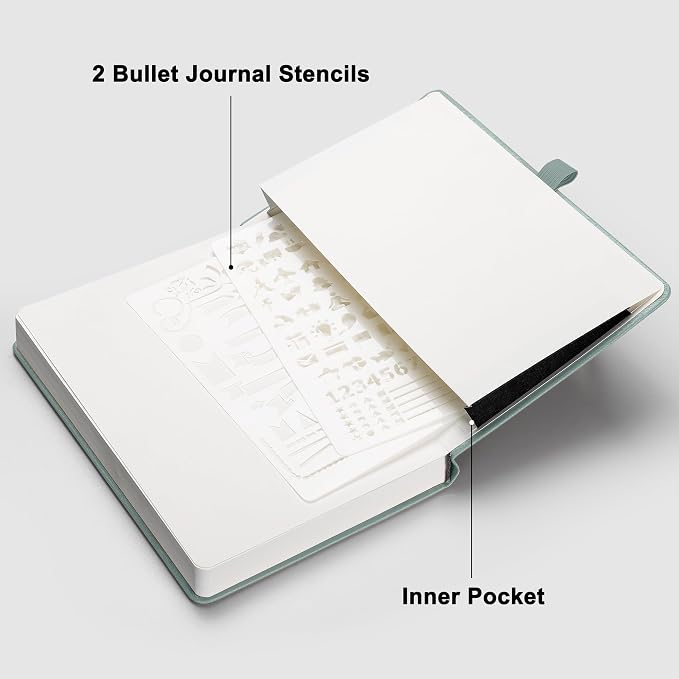 RETTACY Blank Journal Notebook, 192 Pages, A5 Medium Size | Leather Hardcover - Image 7