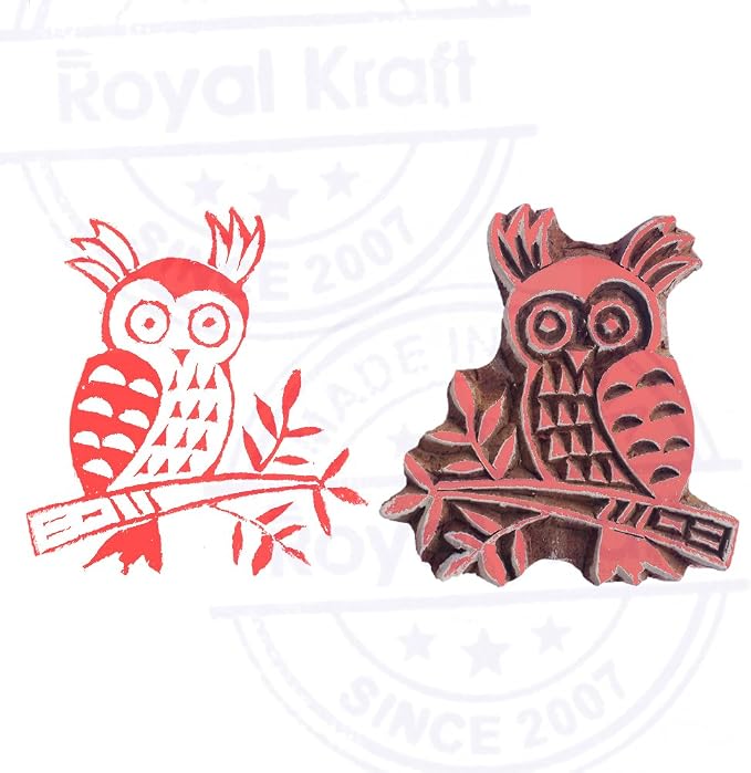 Royal Kraft Wooden Stamps DIY Fabric, Henna Printing Blocks THDtag024 - Image 4