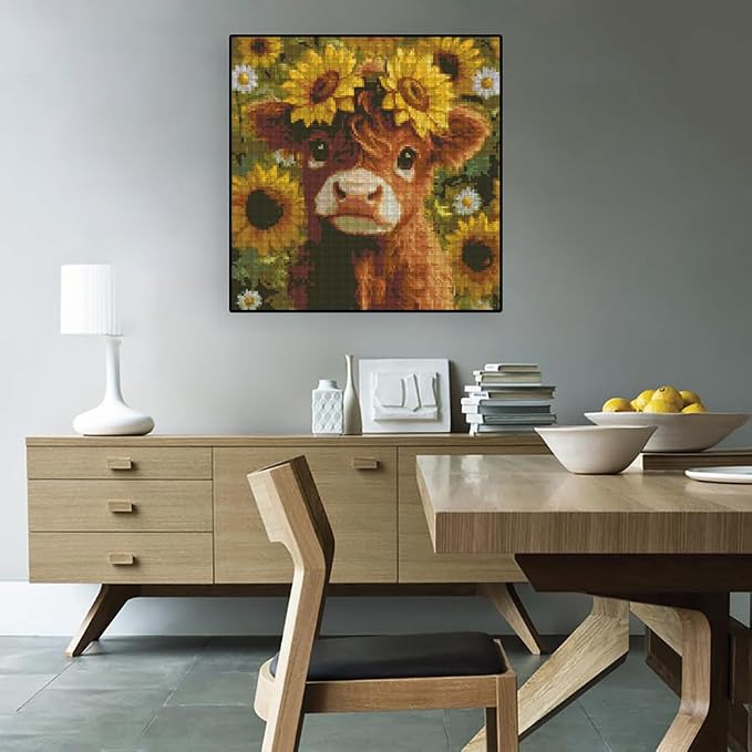 Cow Flowers Stamped Cross Stitch Kits - Image 5