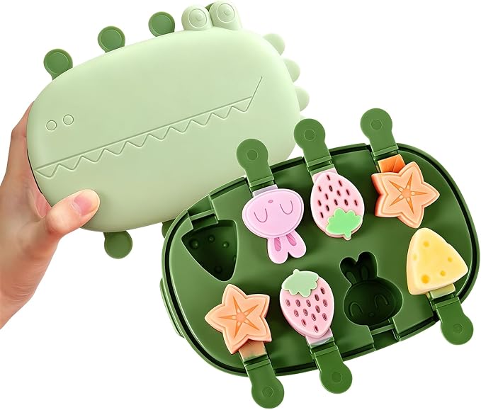 Silicone Popsicle Mold, Fun Shaped Dinosaur Popsicle Silicone Molds by ACUDUDOMA