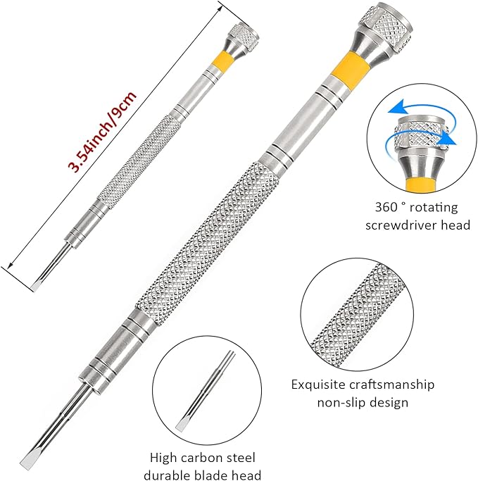10PCS Professional Watchmaker Screwdriver Set + 1PCS Spring Bar Tool, Watch Screwdriver for Watch Repair, Eyeglasses Repair, Jewelry Work, Electronics Repair