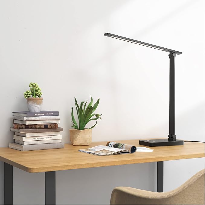 Lepro LED Desk Lamp with USB Charging Port, 650LM Dimmable Home Office Touch - Image 3