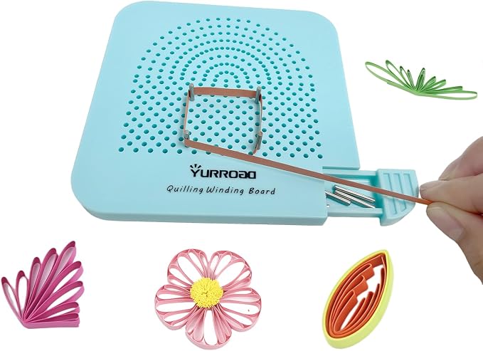 YURROAD Quilling Board with Pins & Storage Drawer, Compact Paper Quilling - Image 3