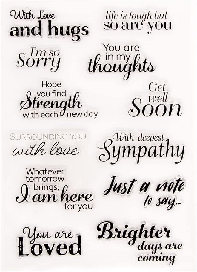 with Love and Hugs Sentiment Clear Stamps - Image 2
