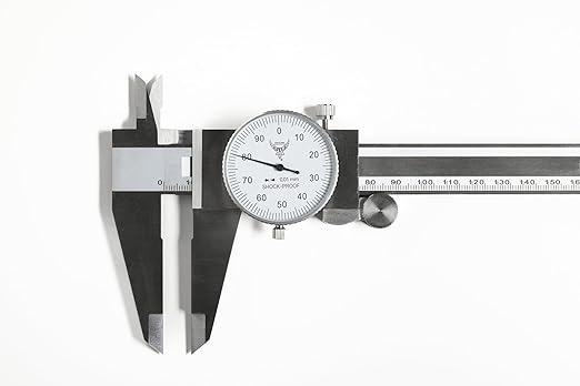 PEC Dial Caliper 0-300mm, Stainless Steel Precision Measuring Tool with Shock-Proof Dial, High Accuracy ±0.01mm
