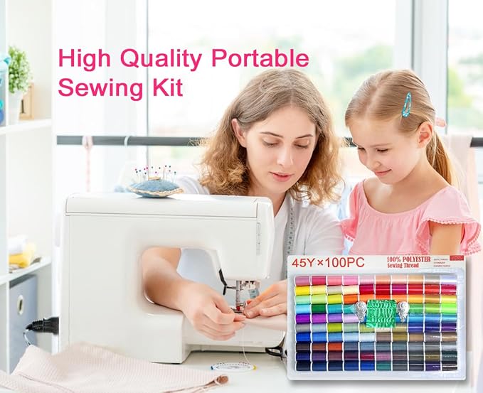 Sewing kit 100 Color Set of Handy Polyester Thread - Image 7