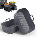 Silicone Air Fryer Liners 2 Pack, Reusable Compatible by PIINTAUR