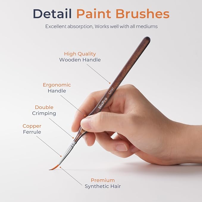 Nicpro Miniature Paint Brushes Dry Brush - Image 4