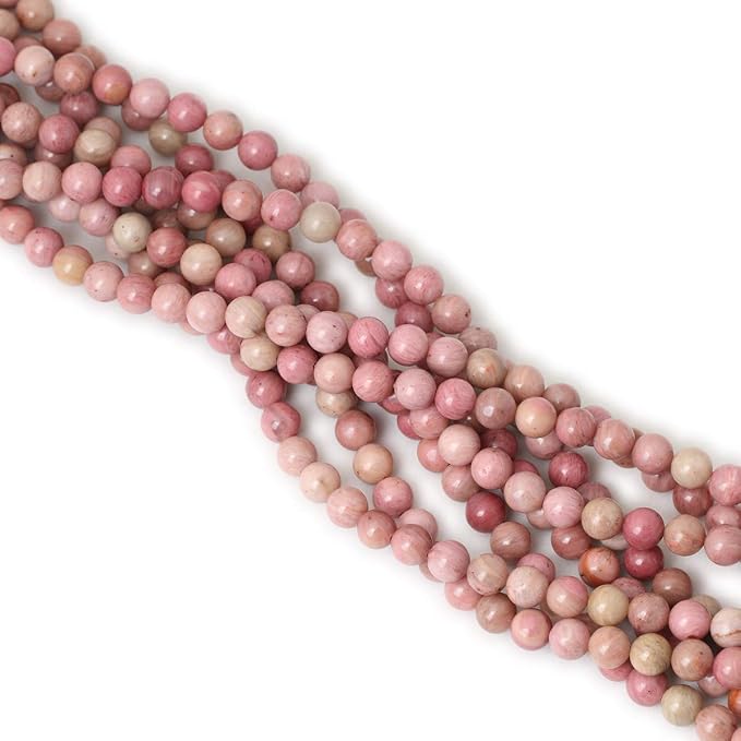 45PCS 8mm Natural Rhodochrosite Gemstone Smooth Round Loose Beads - Image 4