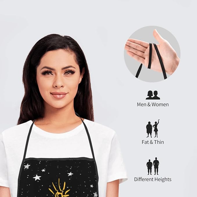 Apron Cooking Chef Work Shop Women Men Baking Decorations Painting Bbq Grilling - Image 8