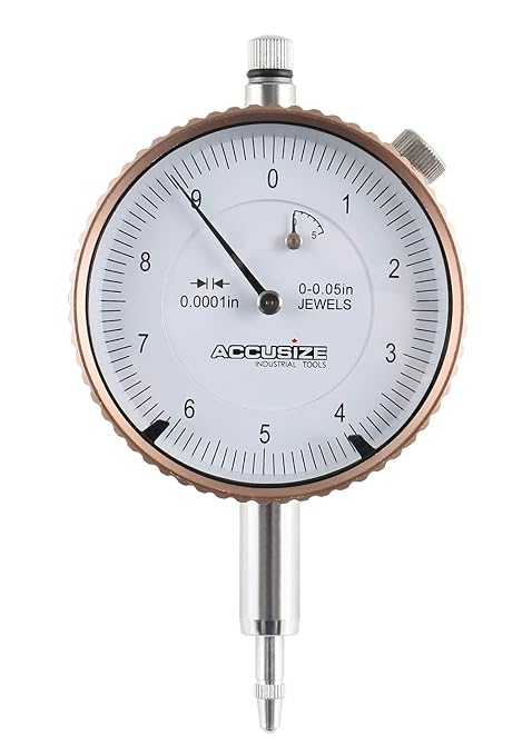 Accusize Industrial Tools Agd2 Style 0-0.05'' by 0.0001'' Dial Indicator with Lug Back, P900-S097