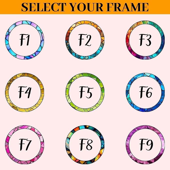 LOVELYPOD Custom Grandma Birth Flowers Stained Glass Window Sun Catcher - Image 3