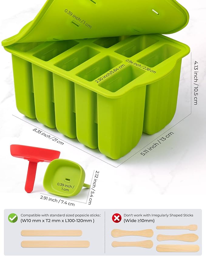 10 Cavity Large Silicone Popsicle Molds - Image 6