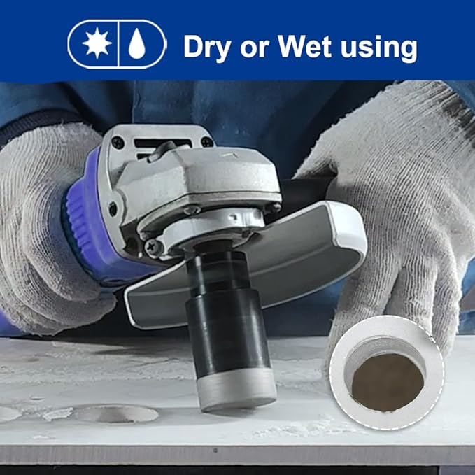 SHDIATOOL Diamond Core Drill Bits Kit for Porcelain Tile Ceramic Marble Brick Hole Saw Set 5/8 inch-11 Thread 9-Piece (6/8/10/13/19/35/45/65mm)