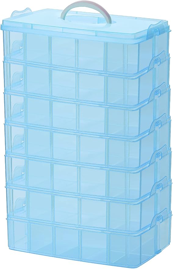 Sooyee 7 Layers Stackable Storage Container, 70 Adjustable Compartments by Sooyee