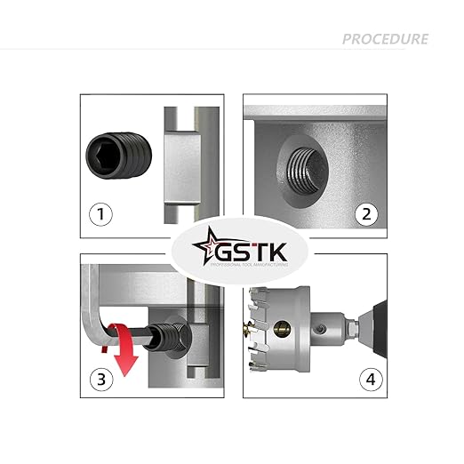 GSTK Upgraded 26 PCS Heavy Duty Carbide Hole Saw Set, Metal Steel Drill Bit, TCT Cutter, 24 Saws with 2*Extra Pilot Center Drills, Ideal for Metal, Iron, Stainless (1/2''- 3-15/16'')-26PCS