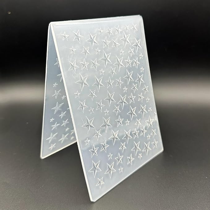3D Plastic Embossing Folder Template Stereoscopic Stars Texture A6 Size - Image 5