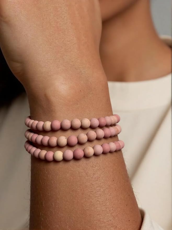 8mm Matte Pink Rhodochrosite Bead, 15-Inch Matte Round Loose Stone Beads - Image 4