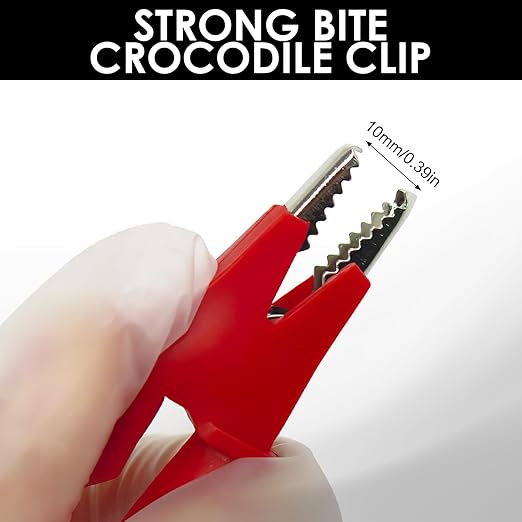Alligator Clips Electrical 2Pcs 14 AWG Multimeter Test Leads with Banana Plug PVC+Copper for 1000V/20A Testing 3Ft - Ideal for Electrical & Multimeter Use
