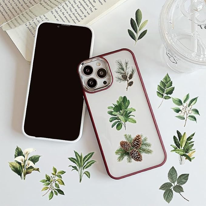 50-Piece Transparent Waterproof Greenery Plant Stickers - Image 5