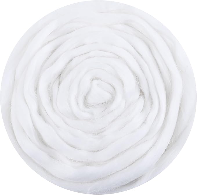 3.53oz Needle Felting Wool, 100% Pure Long-Fiber Wool top roving. Perfect - Image 2