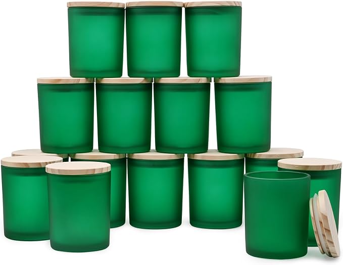 SHOWIN Thick Candle Jars for Making Candles 16 Pcs, 7 OZ Empty Jars by Showin