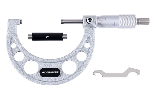 Accusize Industrial Tools 2-3" x 0.0001" Ultra-Precision Outside Micrometer, EG00-0003