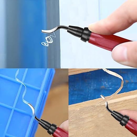 Metal Deburring Tool, Burr Remover Hand Tool for for Metal, Resin, Plastics, 3D Printing Burr Removal Tool TS/XBD-03 (Red)