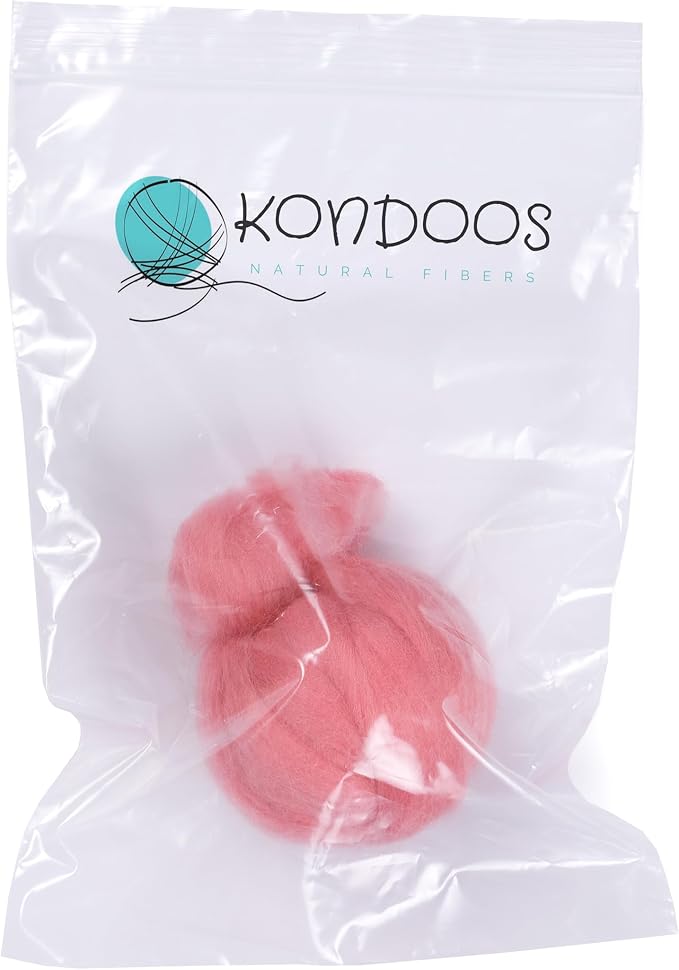 Kondoos Natural Wool roving, 2 OZ. Best Wool - Image 2